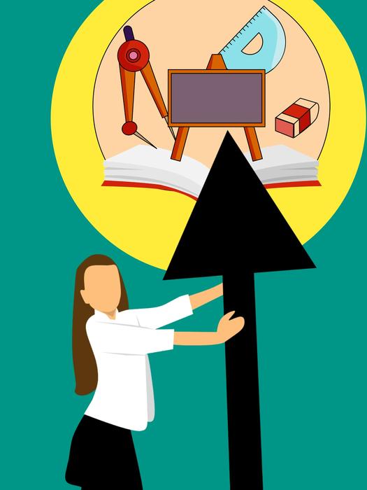 education as a sign in the illustration