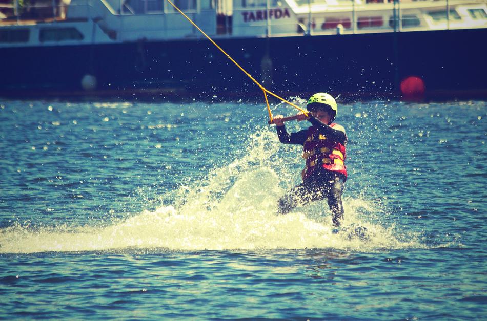 motion photo of Waterski Child Water