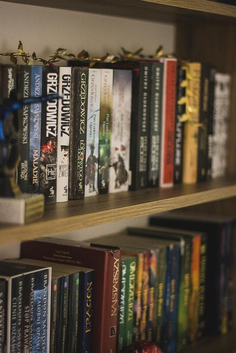 books on the shelf at home