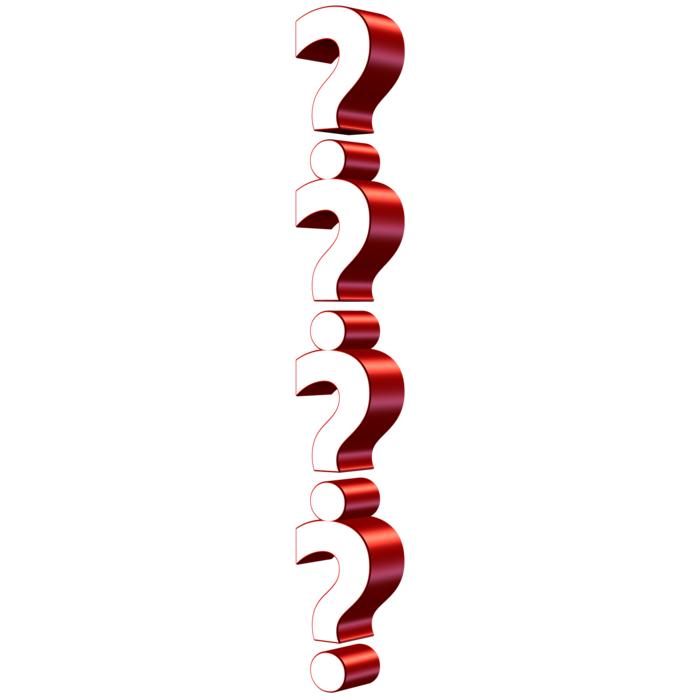 question mark symbols on white background
