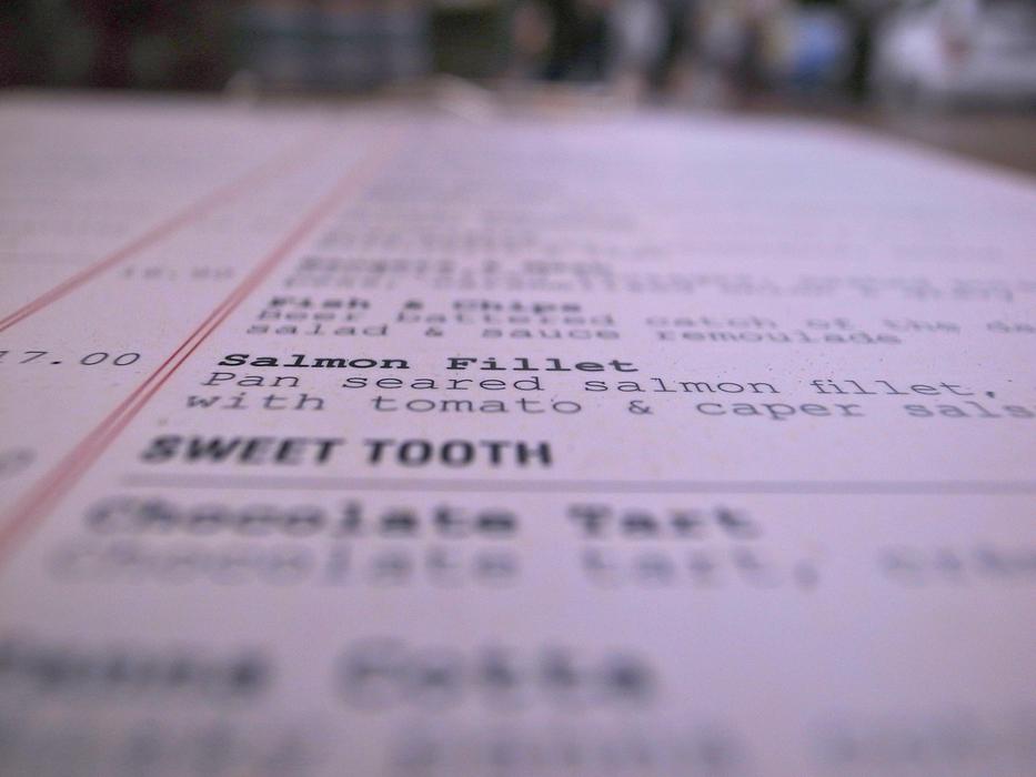 Close-up of the black text and numbers on the white paper
