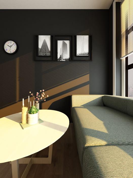Beautiful Nordic interior of the room, in light