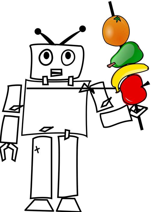 clipart of robot android thought thinking