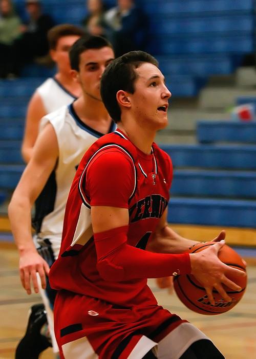 basketball action on blurred background