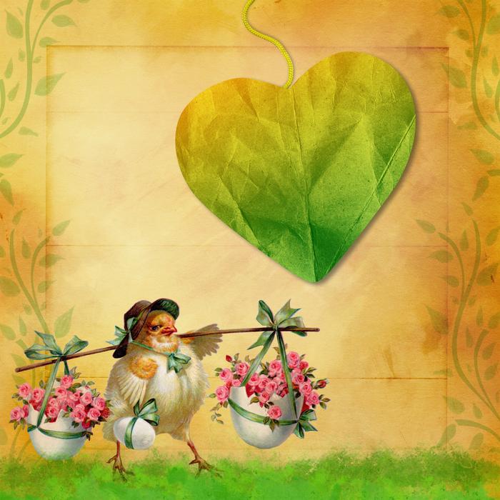 easter vintage chicks on the picture