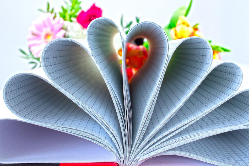 Book Checkered Flower drawing