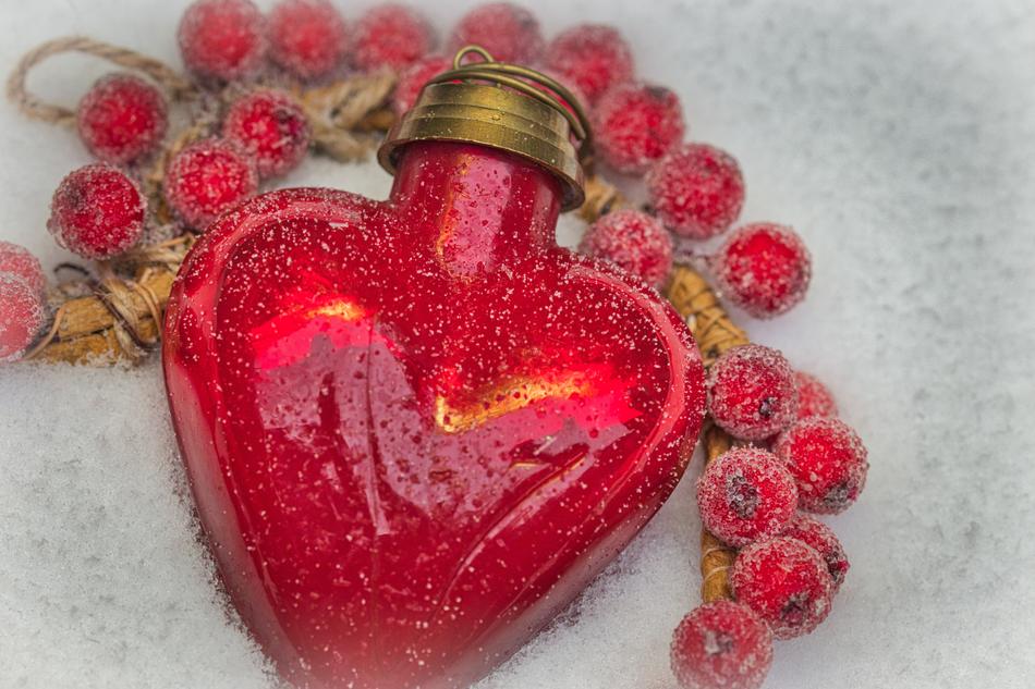Heart Red on Snow