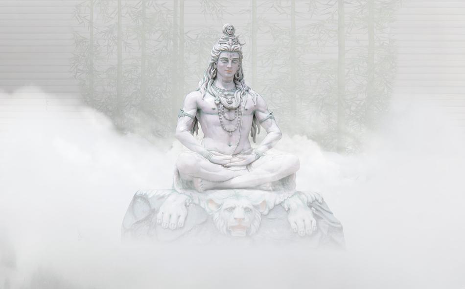 Hindu deity in the haze