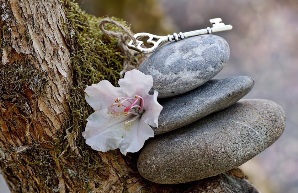stones and key