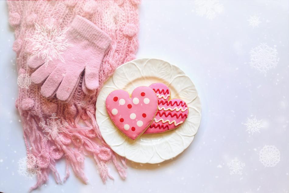 pink cookies and accessories