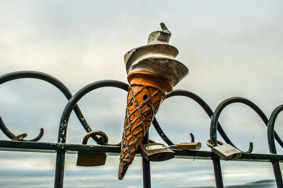 ice cream toy decoration on the feast of the bridge in Bournemouth, England