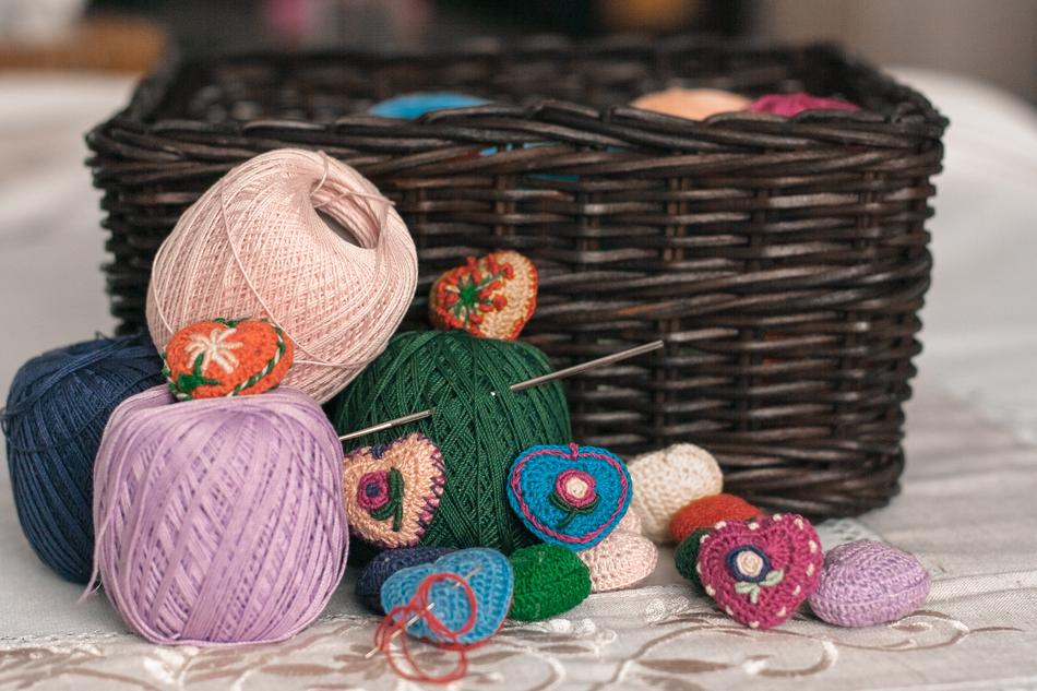 needlework for Valentine's day