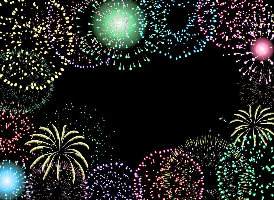 fireworks in the sky drawing
