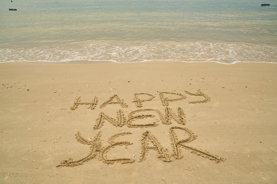 New Year celebration on the beach