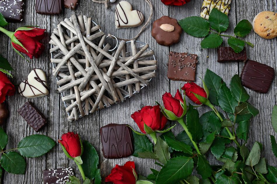 Red Rose Bouquet and craft heart