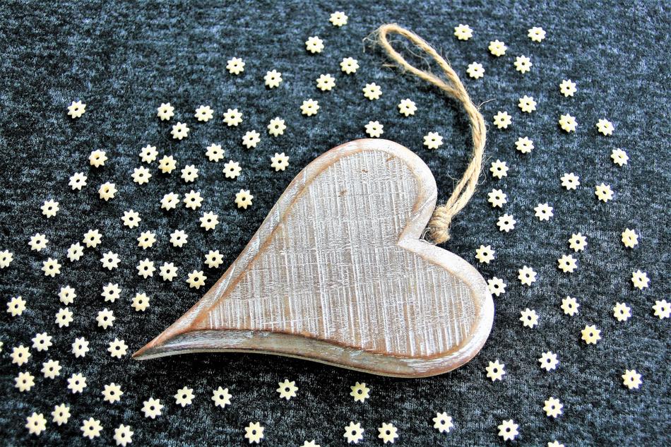 Beautiful wooden heart