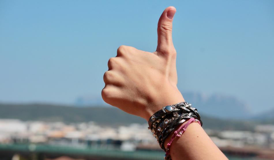 closeup view of Hands Fingers Positive