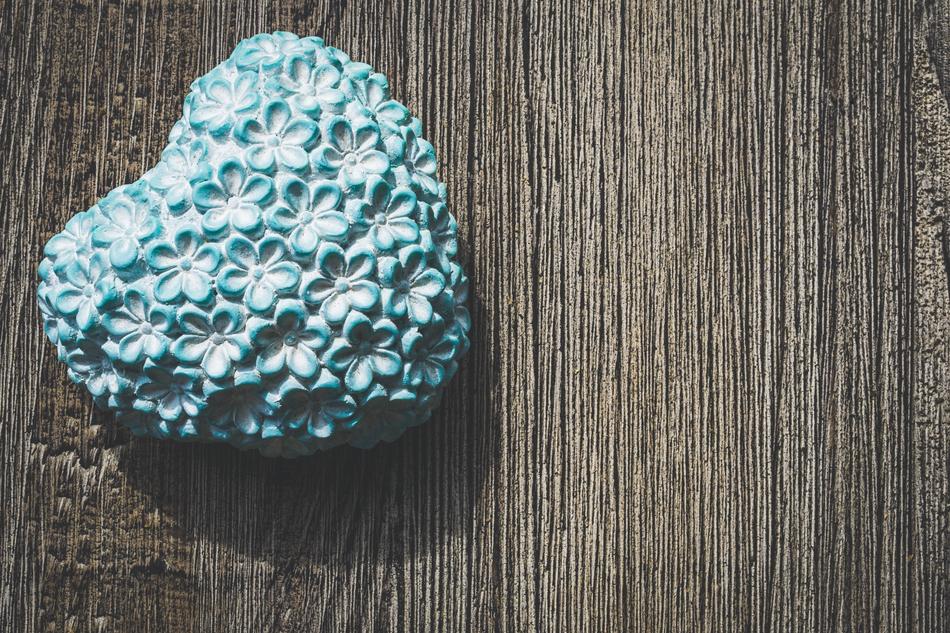 blue Heart Decoration Design