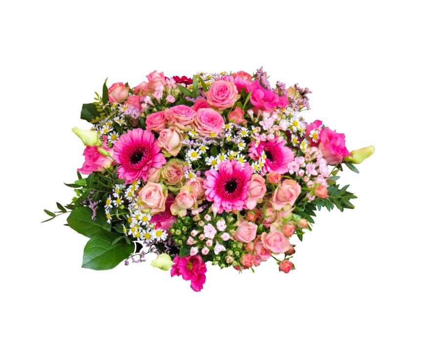 bouquet of flowers on the white background