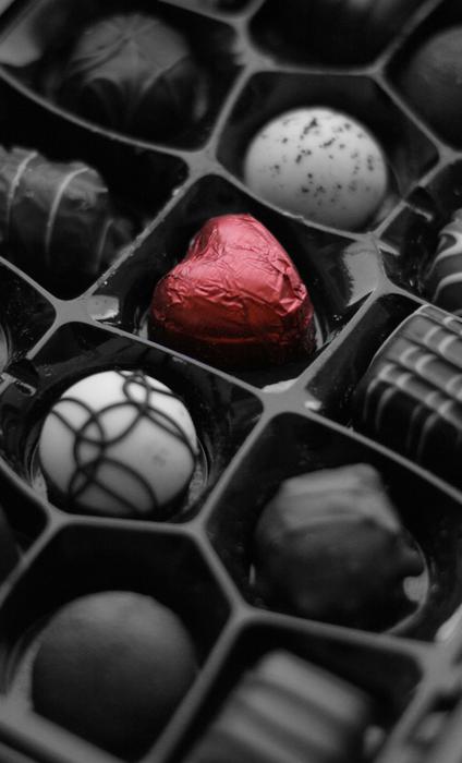 Heart Chocolate red