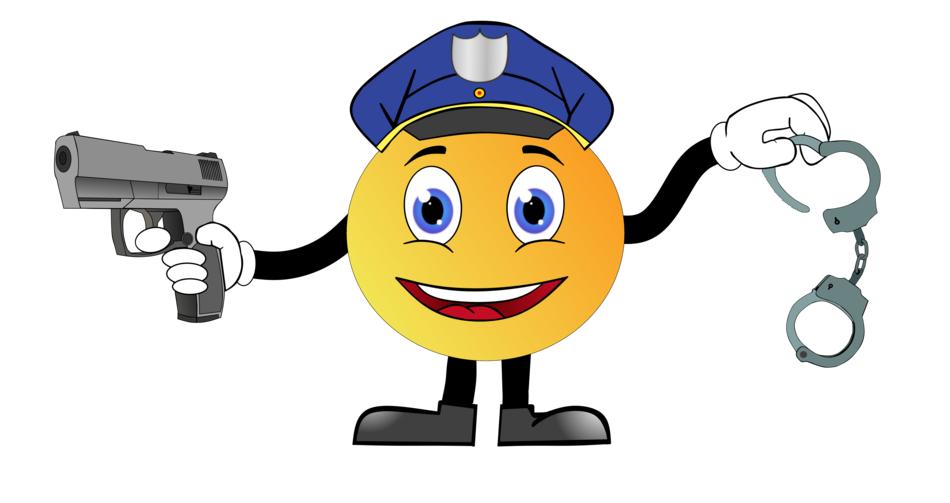 police crime arrest as a drawing