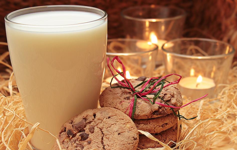 Milk and Cookies and candles