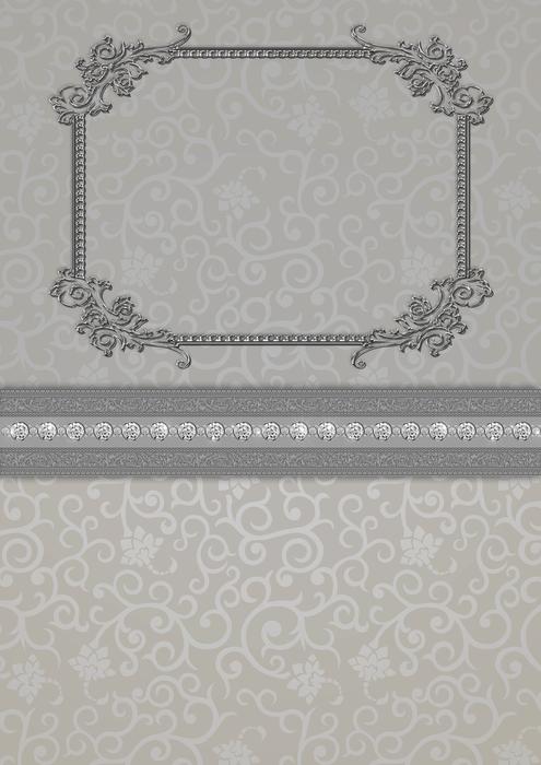 background frame silver ornament drawing