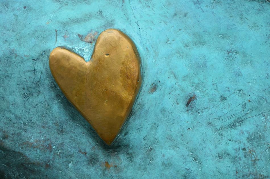 Heart Golden Background drawing