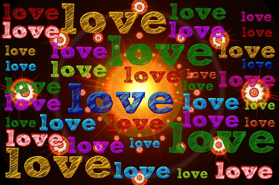 love luck abstract banner