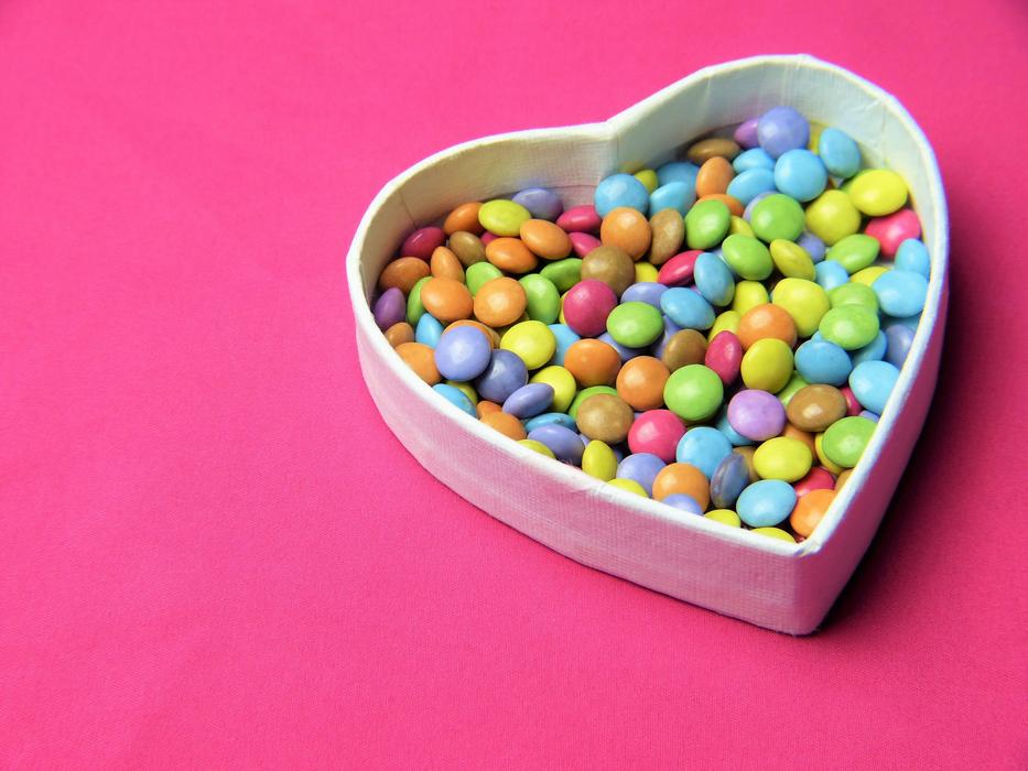 Heart Smarties Pink chocolate