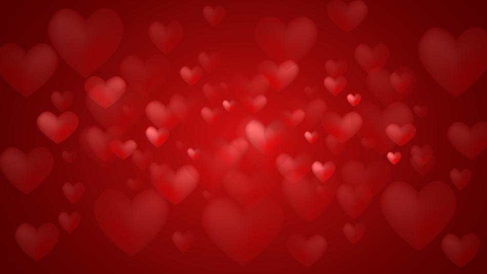 red blurred background with hearts