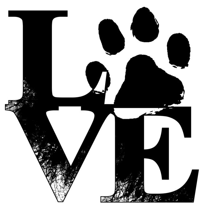 love dogs paw print drawing