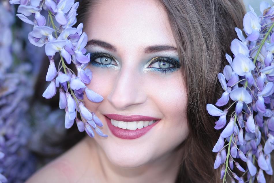 Girl Flowers Violet
