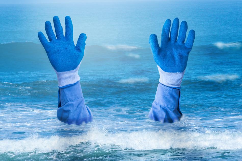 Hands Sea posterr drawing