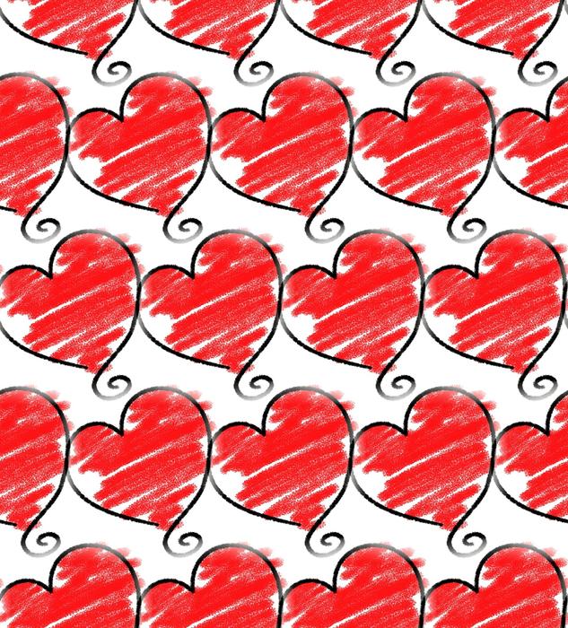 repeating red hearts
