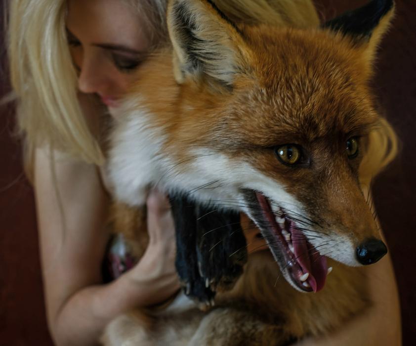 Fox and girl