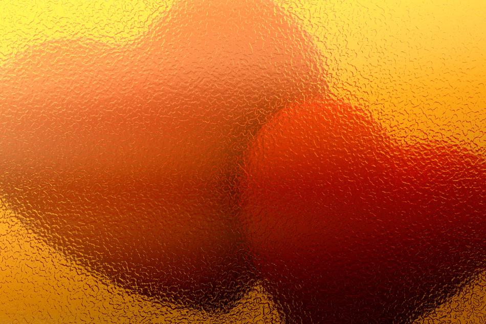 two Hearts, frosted glass effect