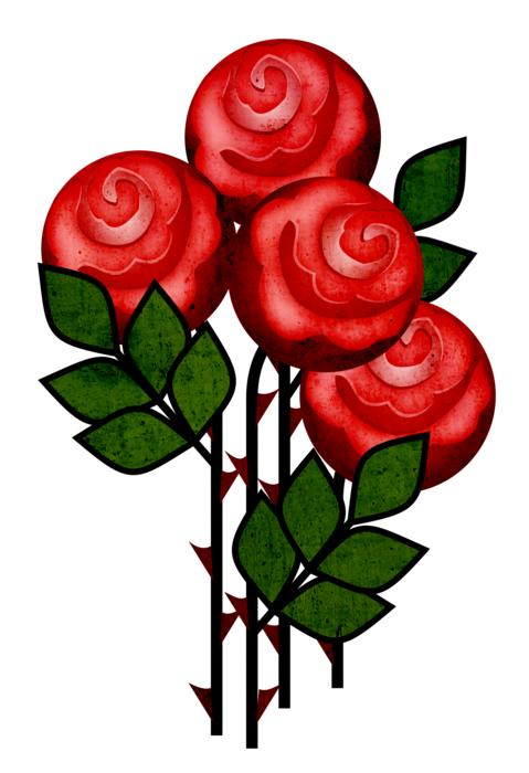 bouquet of roses drawing