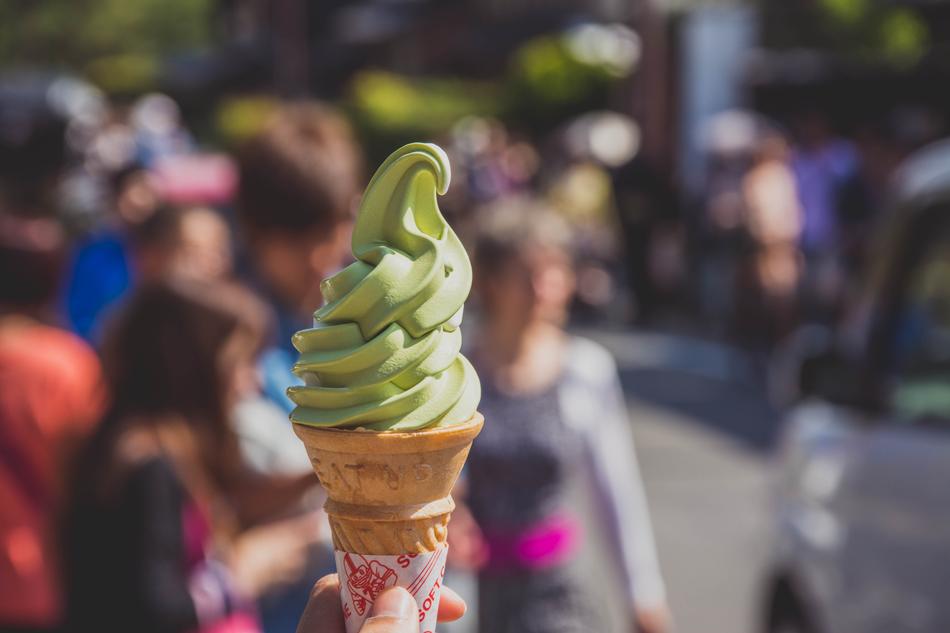Green ice creame