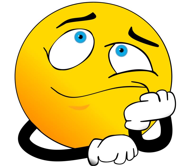 Bored animated yellow emoticon at white background