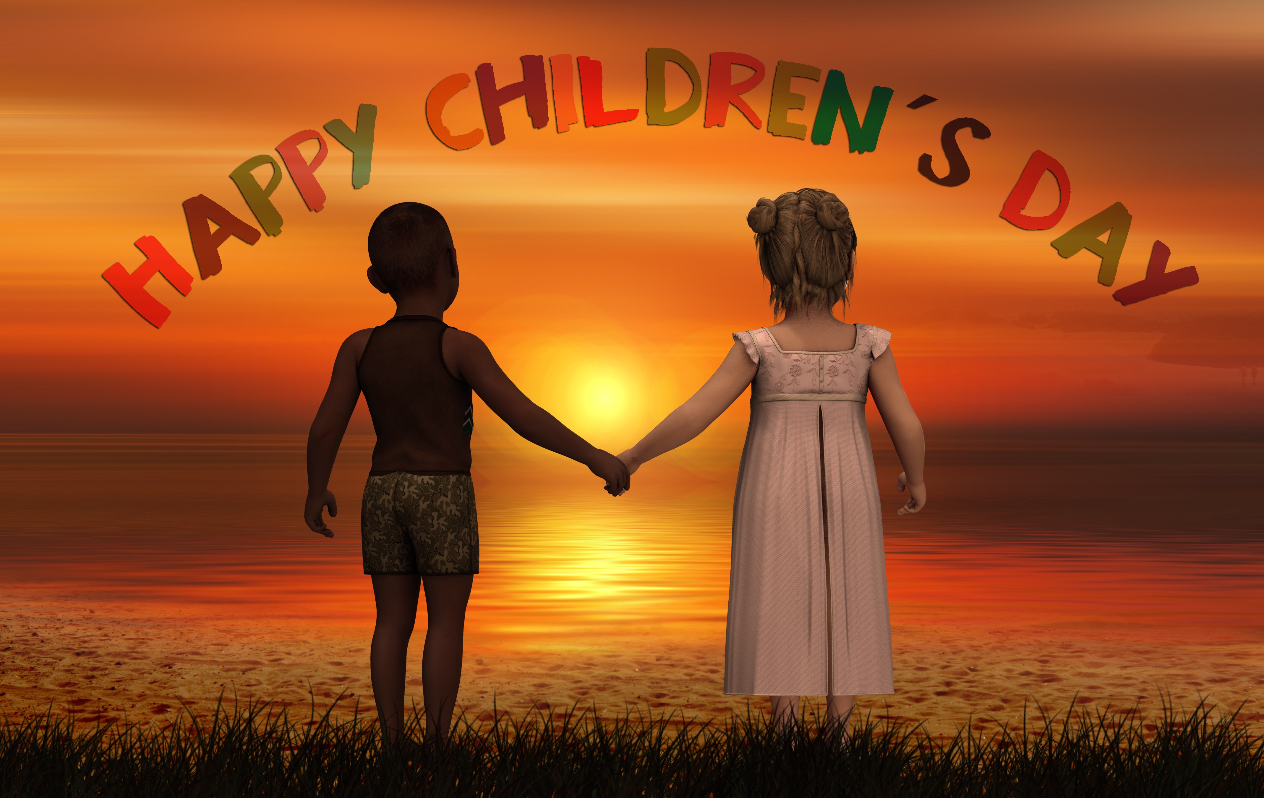 Children Forward Skin Color free image download