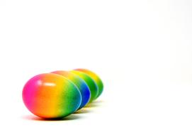 isolated rainbow Easter Eggs