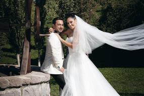 Bride Groom in white