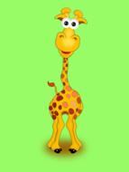 giraffe animal funny happy drawing