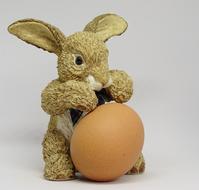 soft Easter bunny with an egg