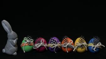 Easter Colorful Eggs and bunny