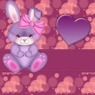 love celebration bunny heart drawing