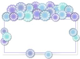 frame border blue flowers