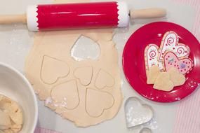 homemade cookie dough on the kitchen table