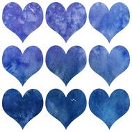 valentin heart watercolor design drawing